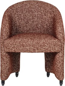 Tapicerowane krzesło biurowe w kolorze terakoty Cordo – WOOOD