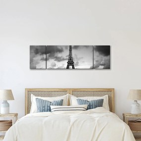 Obraz - Wieża Eiffla i czerwony samochód (170x50 cm)