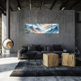 Obraz - Akwarelowe góry (170x50 cm)