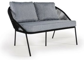 Czarna 2-osobowa sofa ogrodowa Bonami Selection North