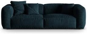 Ciemnoniebieska aksamitna sofa modułowa 240 cm Martina – Micadoni