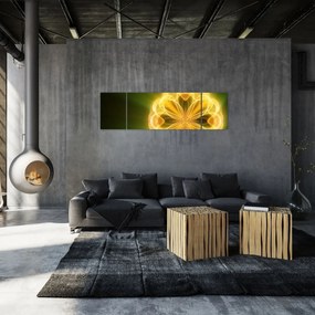 Obraz żółtego kwiatu (170x50 cm)