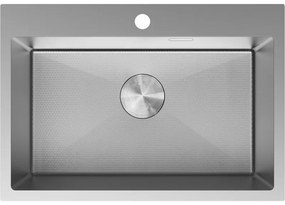 Mexen Solix zlewozmywak stalowy 1-komorowy 650 x 450 mm, inox HC - 6403651000-01HC