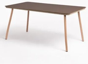 Stół Jadalny Prostokątny Ze Szkła I Aluminium (160x90 Cm) Arhiza Dried Herb - Sklum