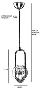Lampa wisząca z metalowym kloszem ø 18 cm Ahu – Opviq lights