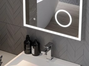 Mexen Kala lustro łazienkowe podświetlane z lusterkiem kosmetycznym 60 x 80 cm, LED 6000K, antypara - 9820-060-080-611-00