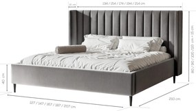 Łóżko sypialniane LATINA SLIM - 140x200