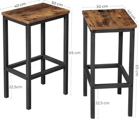 Taborety Barowe 2szt - LBC65X