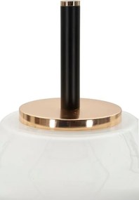 Biało-czarna lampa stojąca ze szklanym kloszem (wysokość 168 cm) Vintage – Mauro Ferretti