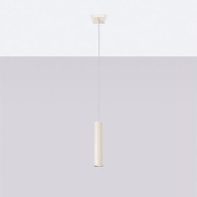 Lampa wisząca loft Toris, stal - 1 źródło światła 4000K - L.8 x H.118 cm - beżowy