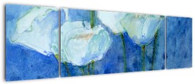 Obraz - Białe tulipany (170x50 cm)