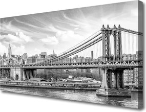 Obraz na płótnie Konstrukcja Stalowego Mostu