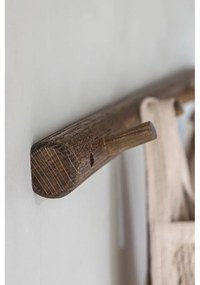 Brązowy wieszak ścienny z litego drewna dębowego 72 cm Roots – Mette Ditmer Denmark