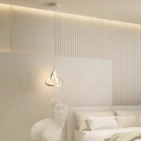 Lampa geometryczna LED wisząca sufitowa AT46-1SL-Biała