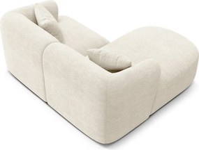 Beżowy sztruksowy narożnik (lewostronny/z szezlongiem) Campi – Cosmopolitan Design