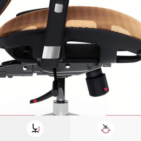 Fotel ergonomiczny Diablo V-Basic, czarno-pomarańczowy