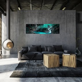 Obraz - Turkusowe jezioro (170x50 cm)