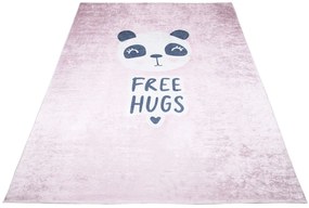 Różowy dywan dziecięcy z misiem Z9-R07