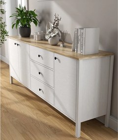 Drewniana komoda – 200cm x 82cm x 44cm – biała