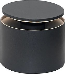 Przenośna i ładowalna, ciemnoszara lampa stołowa LED typu push-up