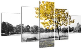 Obraz - Odpoczynek w parku (125x70 cm)