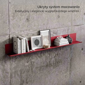 Półka wisząca JOANNE 1200 mm, Modern: czerwona