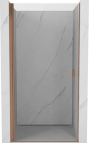 Mexen Mist-B drzwi prysznicowe uchylne 80 cm, transparent, miedź szczotkowana - 8A2-080-000-65-00