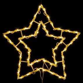 Świąteczna dekoracja LED w oknie - Gwiazda - 40 cm