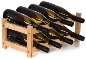 G21 Bambusowy regał na wino, 8 butelek