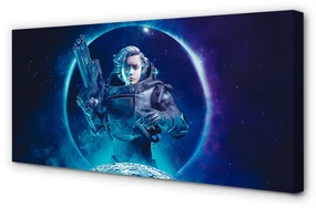 Obraz na płótnie Kosmos kobieta księżyc