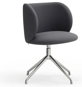 Ciemnoszary tapicerowany fotel jadalniany Mogi – Teulat