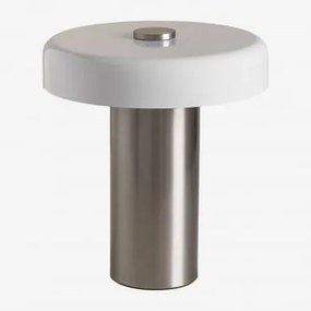 Metalowa Lampa Stołowa Darday Chrome - Sklum