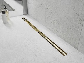 Mexen Flat 360° Slim odpływ liniowy obrotowy 70 cm, złoty - 1541070