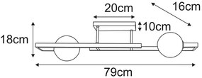 Sufitowa lampa czarno-beżowa E2-G62