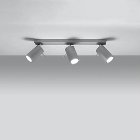 Plafony nowoczesny Briix, stal - 3 źródło światła 3000K - L.45 x H.16 cm - szary