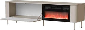 Stolik RTV 160 cm z kominkiem Tirante RTV-1 Halmar, kaszmir