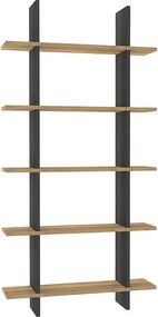 Półka skandynawska – 80 x 160 x 19,6 cm – szafir i antracyt – płyta wiórowa pokryta melaminą