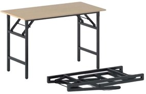 Stół konferencyjny FAST READY, 120x60 cm, czarna podstawa, buk
