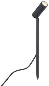 Zewnetrzna Reflektor wbijany czarny 40 cm z LED, regulowany IP65, z przewodem i wtyczką - Carl Nowoczesny Oswietlenie zewnetrzne
