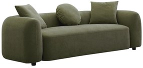 Kanapa 3-osobowa z zielonej tkaniny OXILA