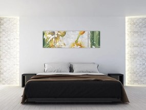 Obraz - Kwitnące kaktusy, vintage (170x50 cm)