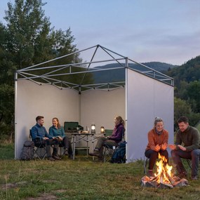 Outsunny 3-częściowy zestaw bocznych ścian z zamknięciem na suwak do pawilonu 3x3 m, ciemnoniebieski | Aosom PL