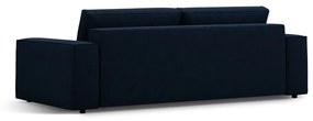 Ciemnoniebieska rozkładana sofa z materiału bouclé 247 cm Jodie – Micadoni Home