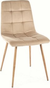 Krzesło tapicerowane MILA D VELVET beżowe