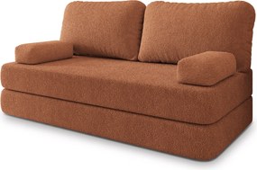Masseno Sofa piankowa NIKSI z funkcją spania, Kanapa z pianki do salonu, Bezmontażowa, Tkanina bucle – Miedziany QUELLE 54