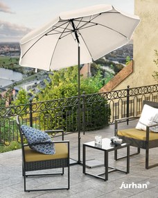 Parasol SOLARA, Ø160 cm, beżowa SongmicsHome