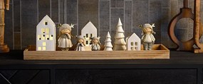 Biały porcelanowy domek LED SHINY HOUSE