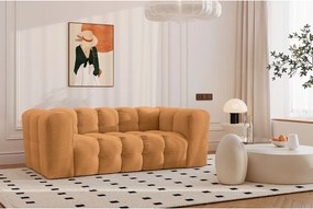 Sofa dwuosobowa BALOO, tkanina szenilowa, Pomarańczowy
