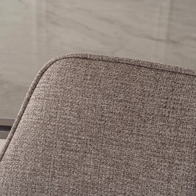 Krzesło Tapicerowane do Salonu PALMA Cappuccino Nowoczesne