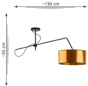 Miedziana lampa wisząca glamour z regulacją - EX242 Ikres